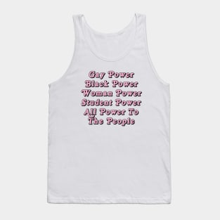 Gay, Black, Woman, Student Power - 60s Feminist Poster Tank Top